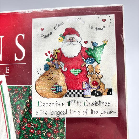 Vintage Advent Calendar Counted Cross Stitch Kit Santa Claus Christmas Countdown - Picture 3 of 6